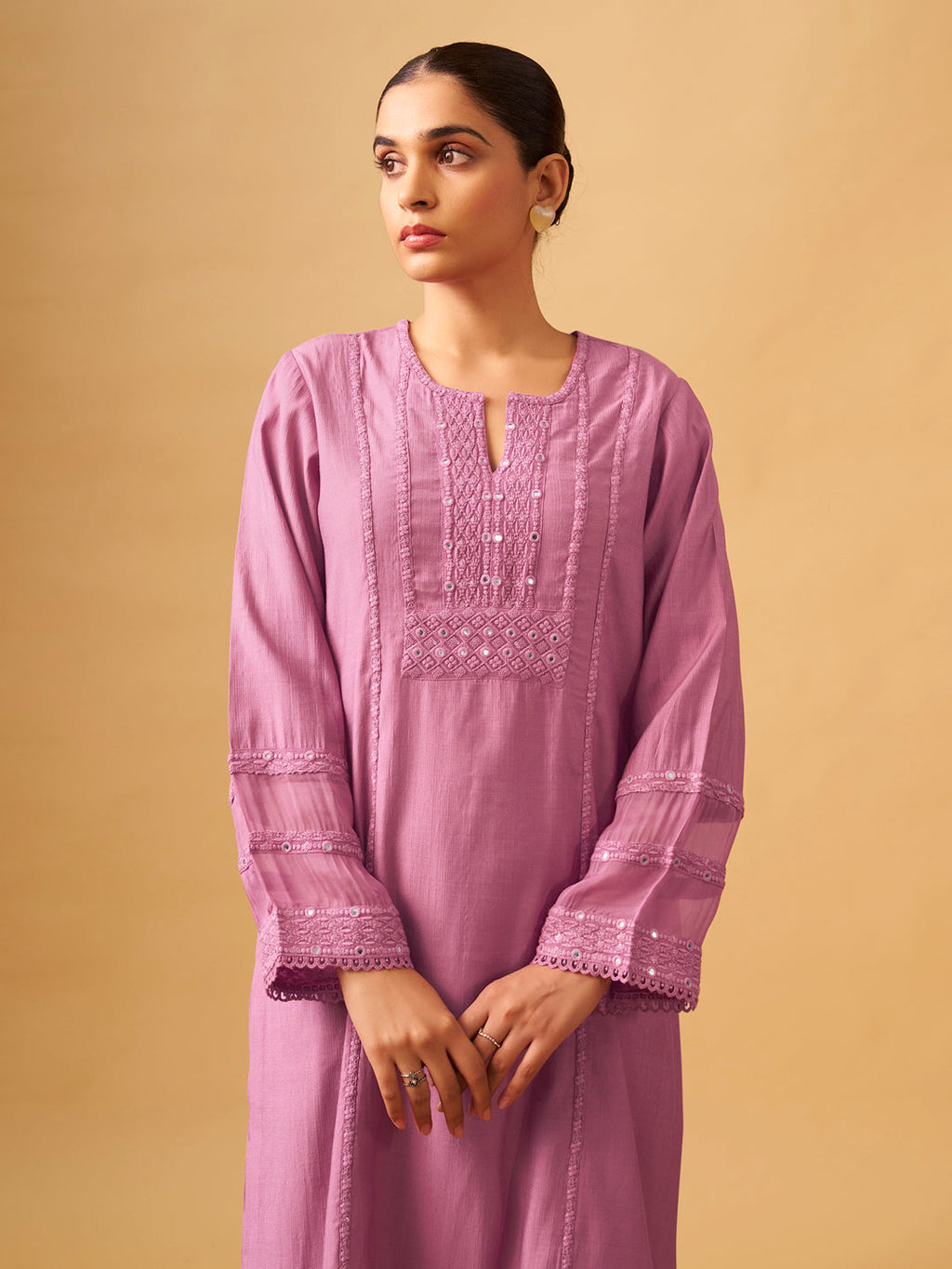 Modern Ethnic Viscose Blend Set with Sheer Dupatta