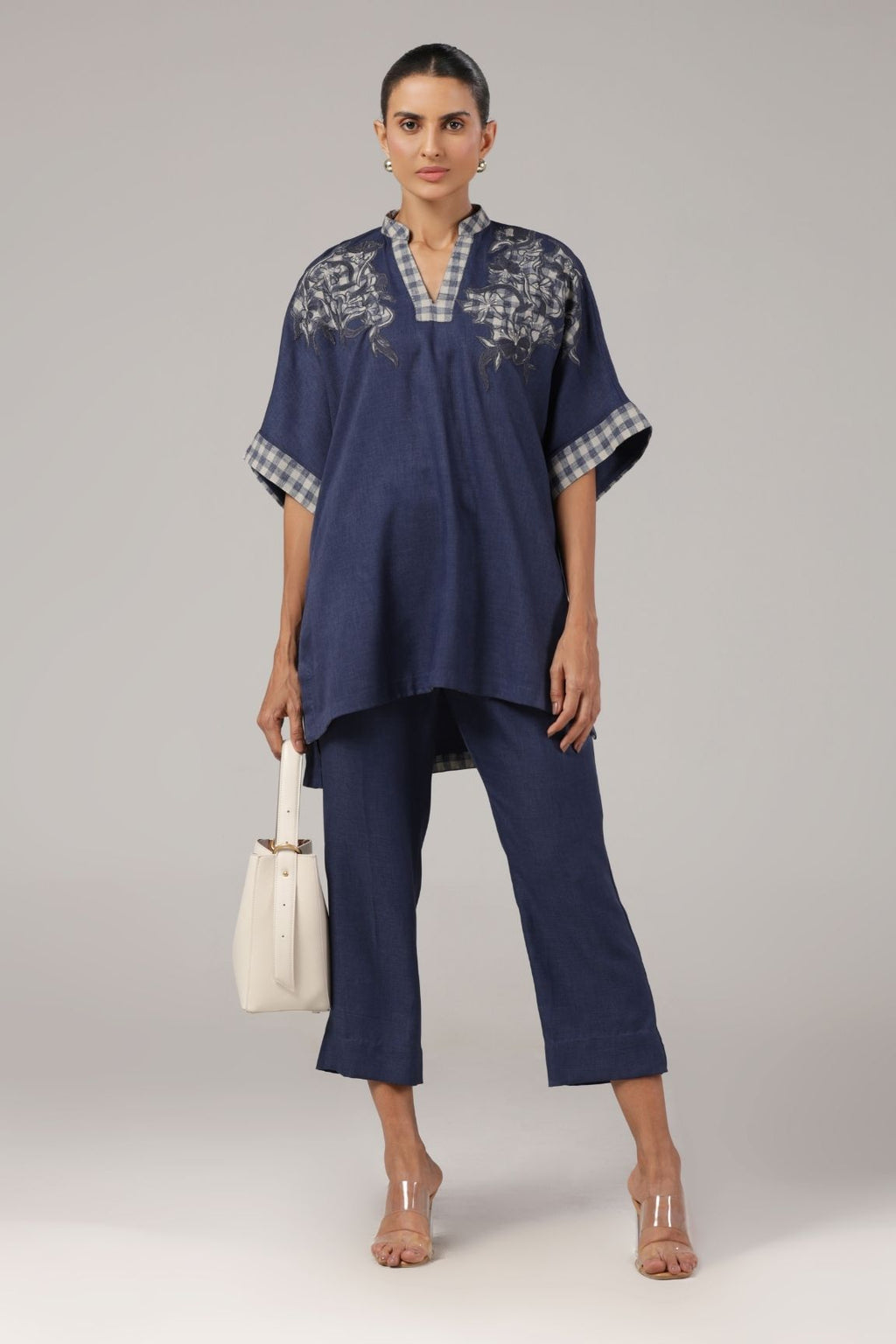 Indigo Embroidered Co-ord Set