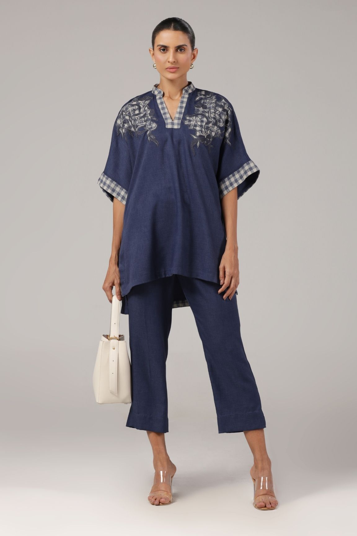 Indigo Embroidered Co-ord Set