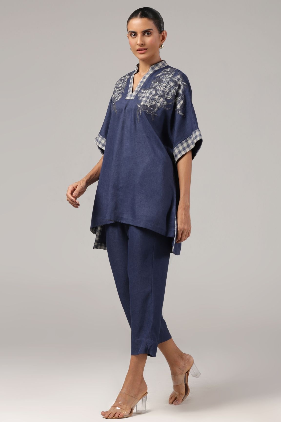 Indigo Embroidered Co-ord Set