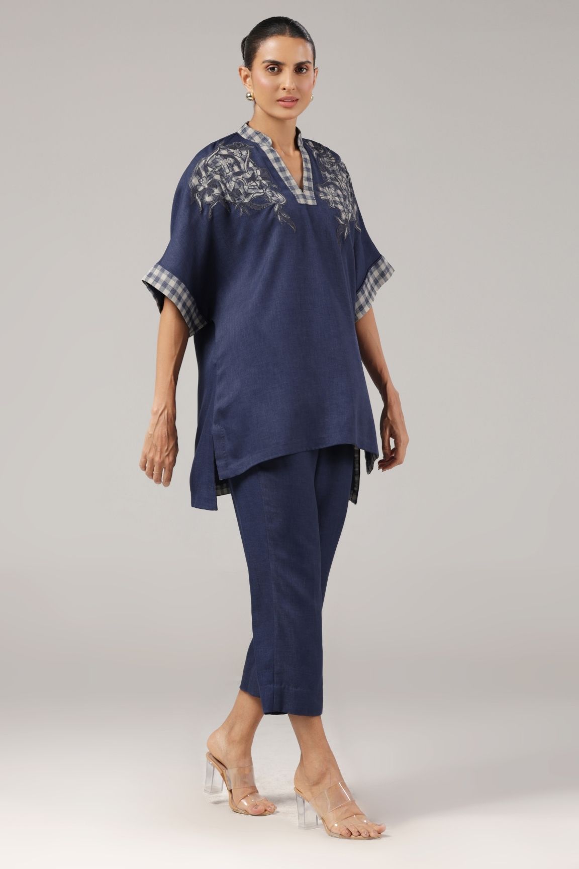 Indigo Embroidered Co-ord Set