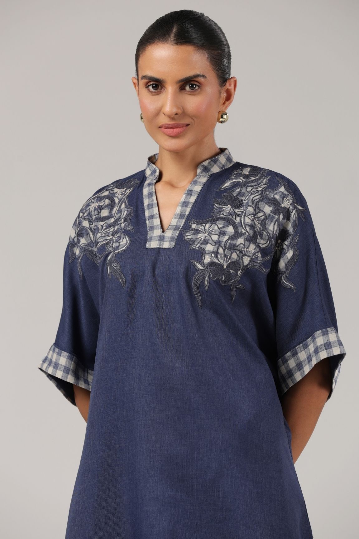 Indigo Embroidered Co-ord Set