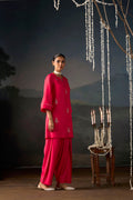 Cerise Embroidered Kurta Set