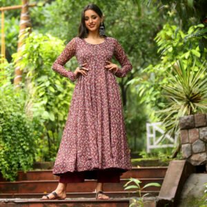 Alternative view of Runali Floral Gerogette Kurta