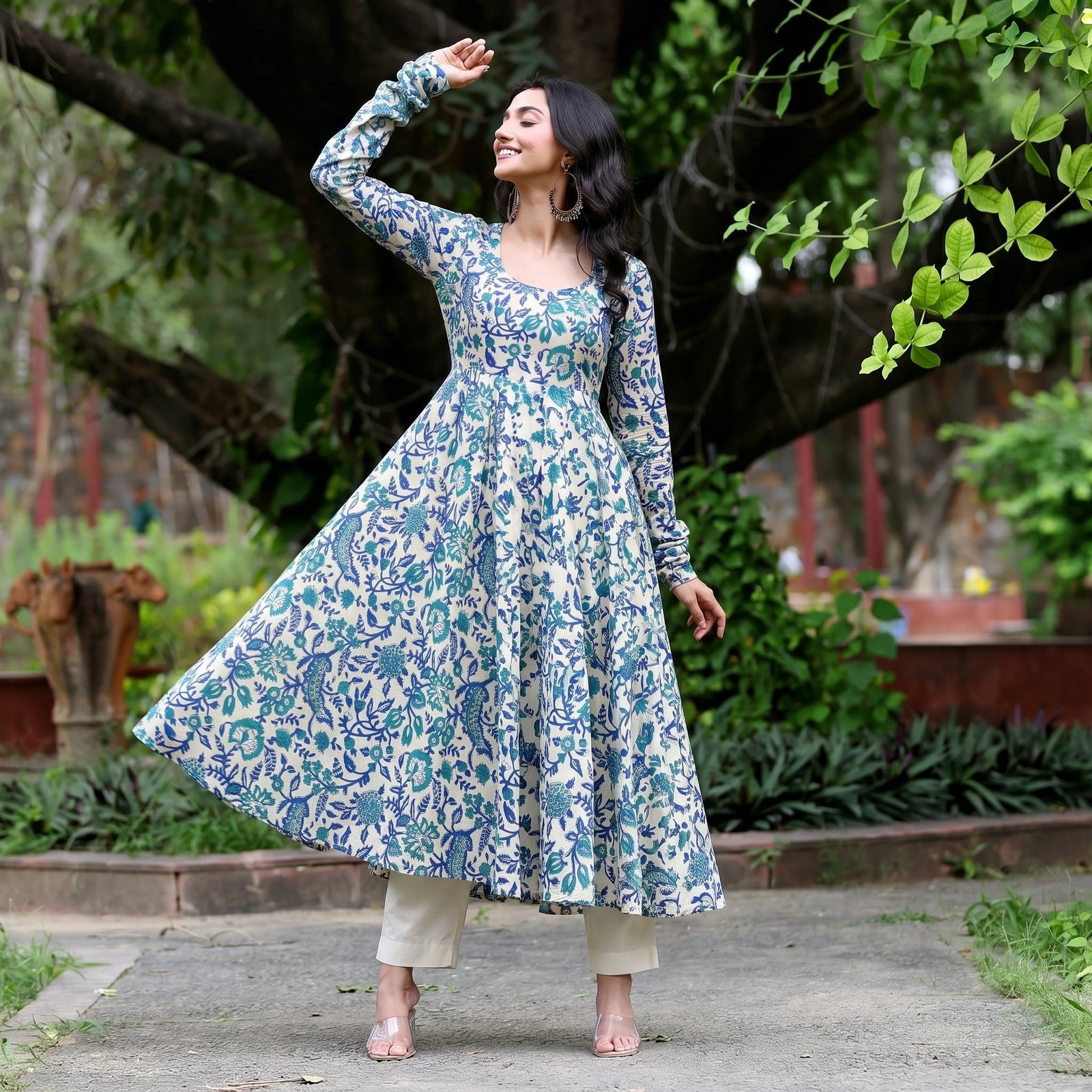 Kripa Kalidaar Cotton Kurta - Image 4