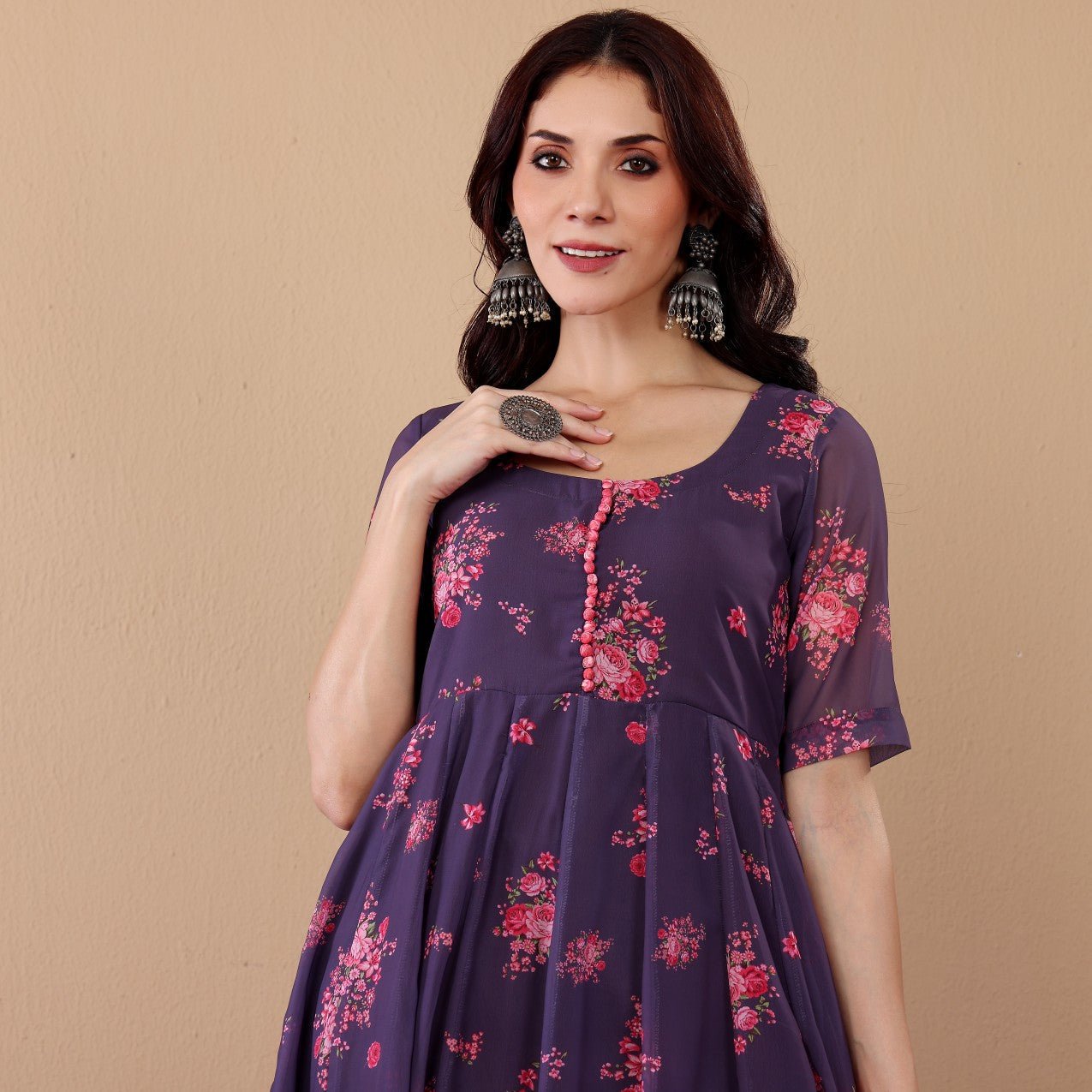 Avina Georgette Kalidaar Kurta - Image 3