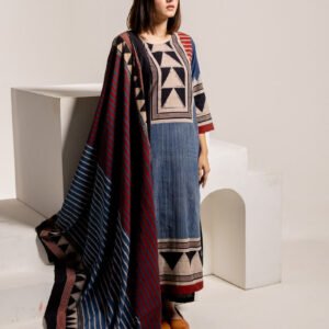 Set of 3 - Kurta, Dupatta & Culotte - Aabaan 03 - Image 4