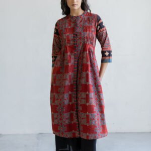 Pintuck Kurta - Avira Red