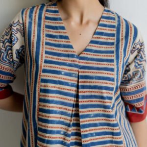V Neck Panelled Kurta - Vaya - Image 7