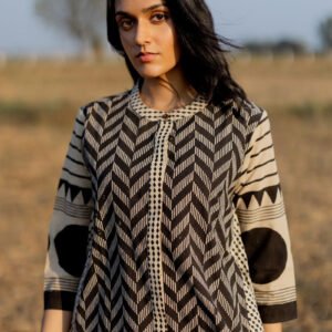 Alternative view of A-line Kurta - Lehar