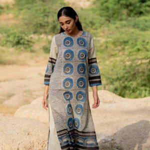 Alternative view of Classic Kurta - Natural White Mridul