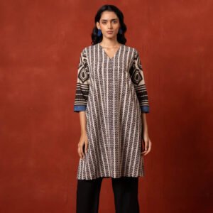 Alternative view of V Neck A-Line Kurta - Aya