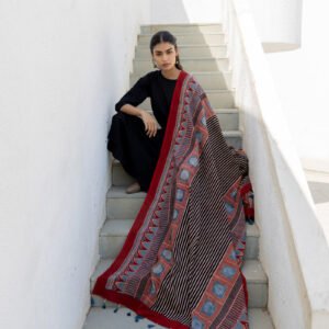 Set of 3 - Kurta, Dupatta & Culotte - Adira 05 - Image 8