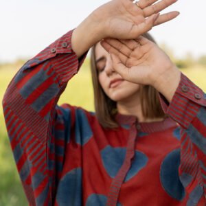 Freesize Anti-fit Top - Red Polka - Image 8