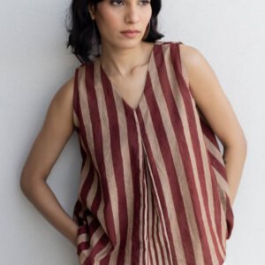 Tara Top - Maroon meadow - Image 3