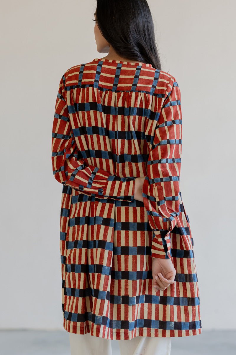 Navi Pintuck Tunic - Cut Stripes - Image 3