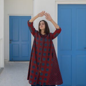 A-Line Kurta - Red