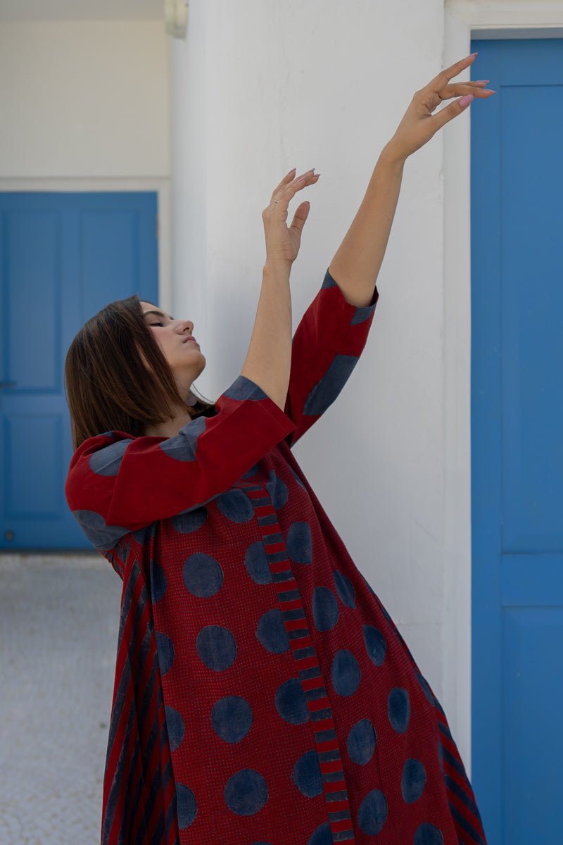 A-Line Kurta - Red - Image 14