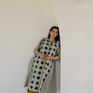 Alternative view of A-Line Kurta - Indigo