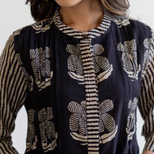 Alternative view of Pintuck Kurta - Tira Black