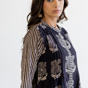 Pintuck Kurta - Tira Black - Image 7
