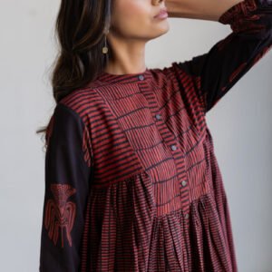 Amra Side Pleat Kurta - Yana - Image 6