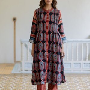 Alternative view of Chanderi Silk Pintuck Kurta Set of 2 - Noura