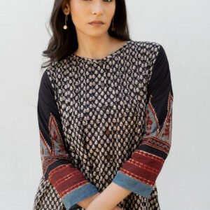 Short Pintuck Kurta - Ark Black