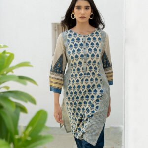 Panelled Kurta - Ark Indigo - Image 7