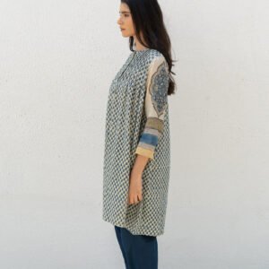 Short Pintuck Kurta - Baani Indigo - Image 5