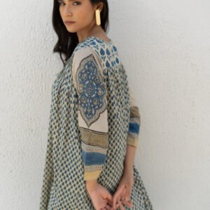 Short Pintuck Kurta - Baani Indigo - Image 4
