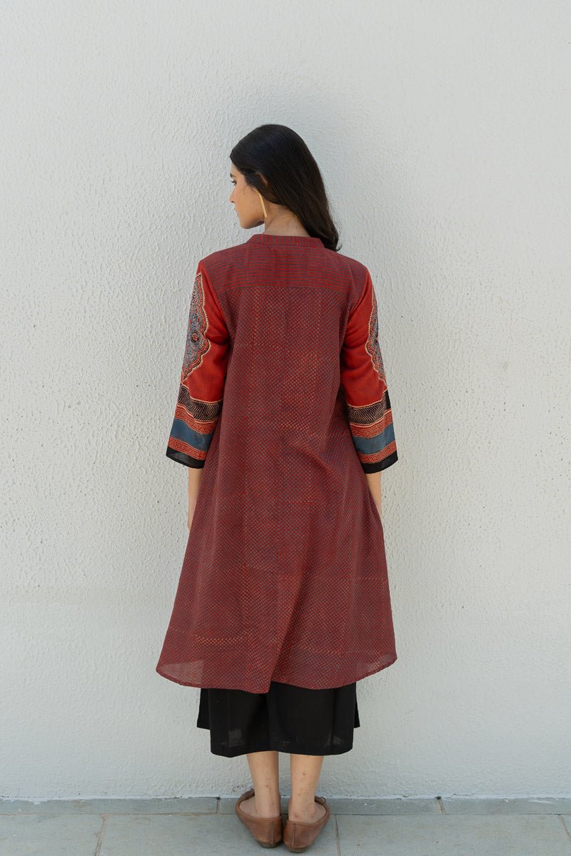 A-line Kurta - Baani Red - Image 9
