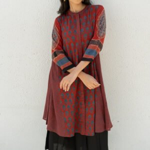 A-line Kurta - Baani Red