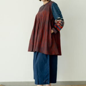 Bias Tunic - Indigo & Burgundy - Image 4