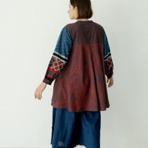 Bias Tunic - Indigo & Burgundy - Image 7