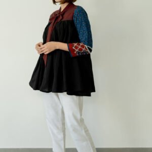 Swirl Around Top - Black - Image 5